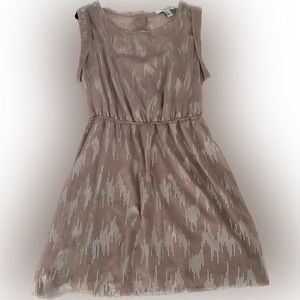 Tan and Gold Dress - Women’s Size Medium
